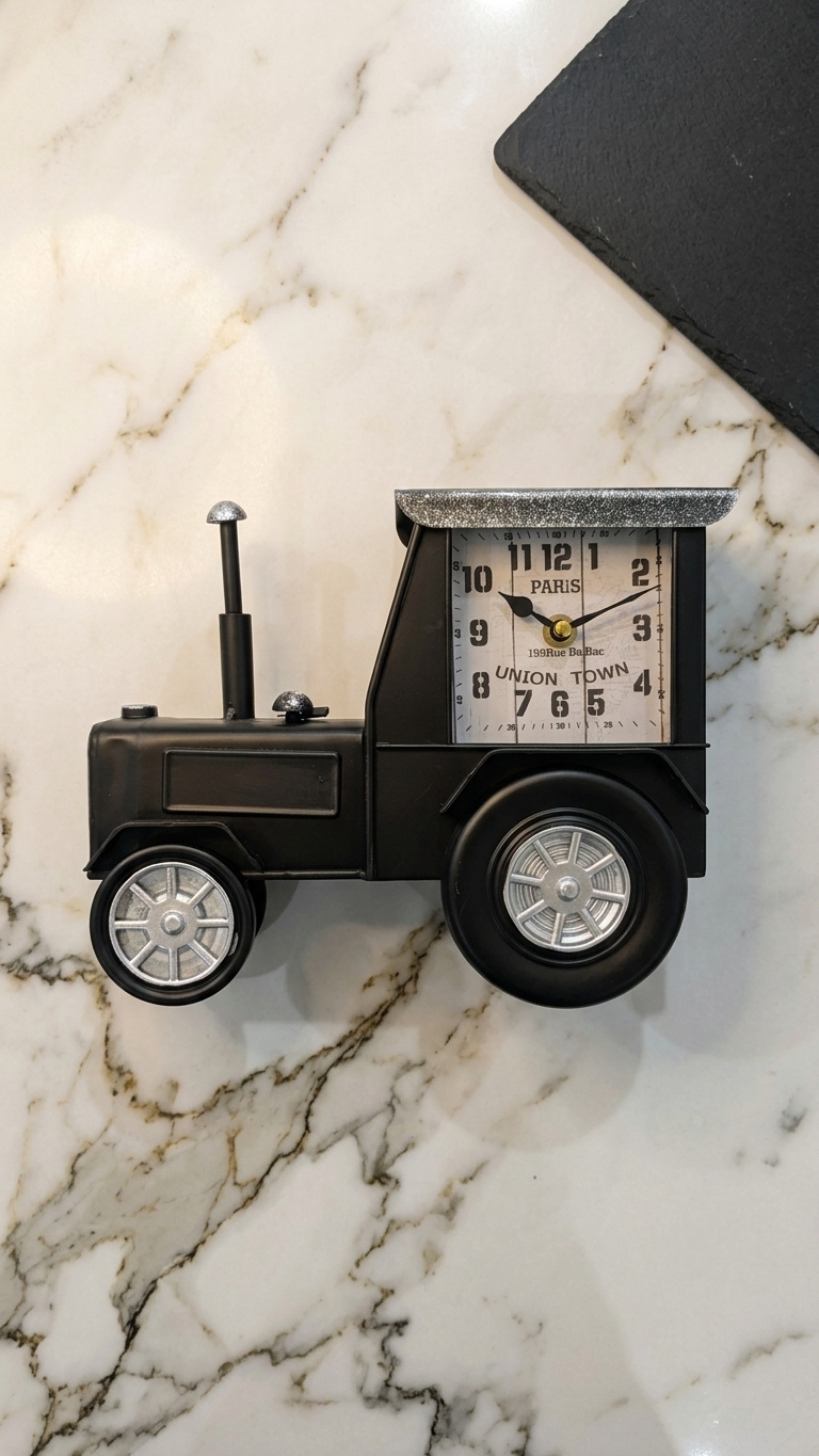 Vintage Tractor Metal Clock - Image 2
