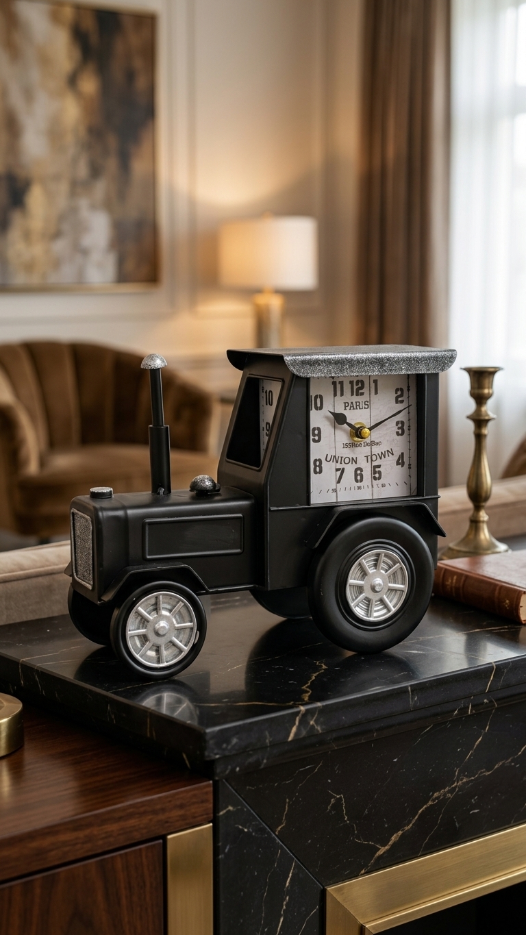 Vintage Tractor Metal Clock - Image 4