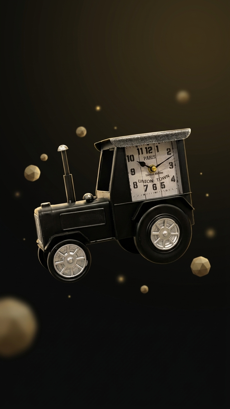 Vintage Tractor Metal Clock - Image 5