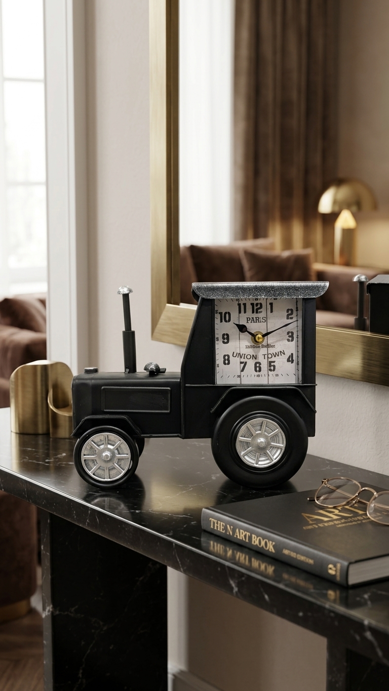 Vintage Tractor Metal Clock - Image 6