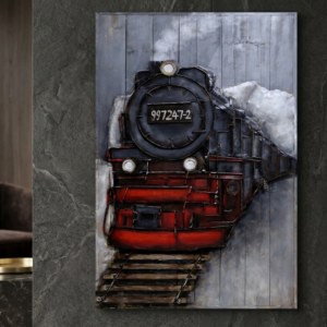 Iron Express Steam Locomotive 3D Metal Wall Art
