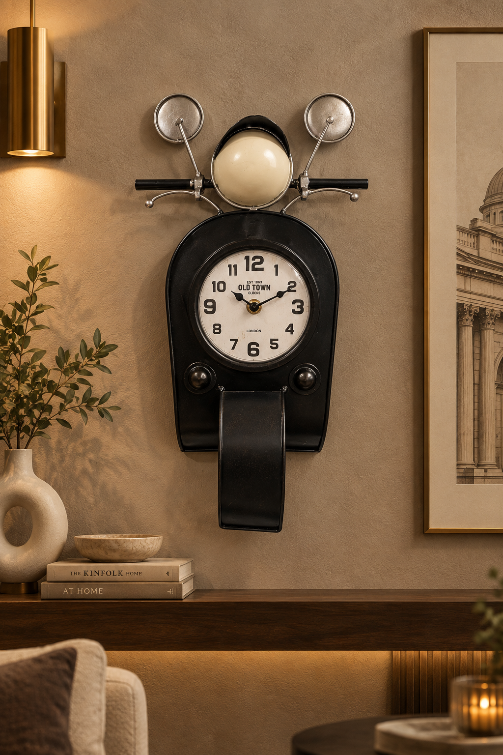 Classic Scooter Wall Clock