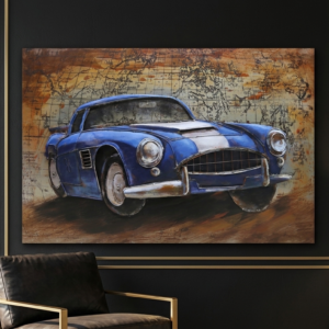 Azure Roadster DB 3D Metal Wall Art
