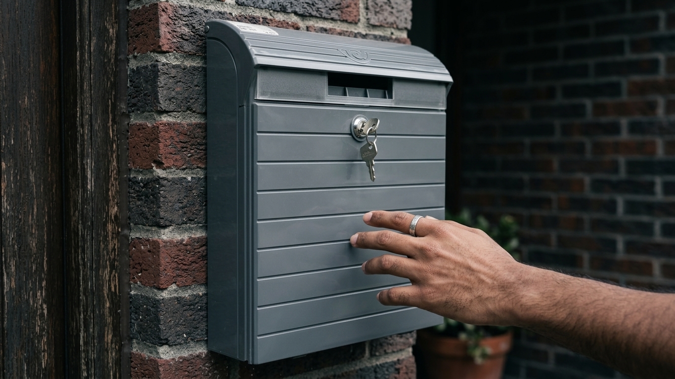 Nordic Slatted Modern Wall-Mounted Letterbox - Image 6