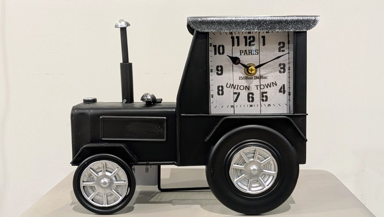 Vintage Tractor Metal Clock