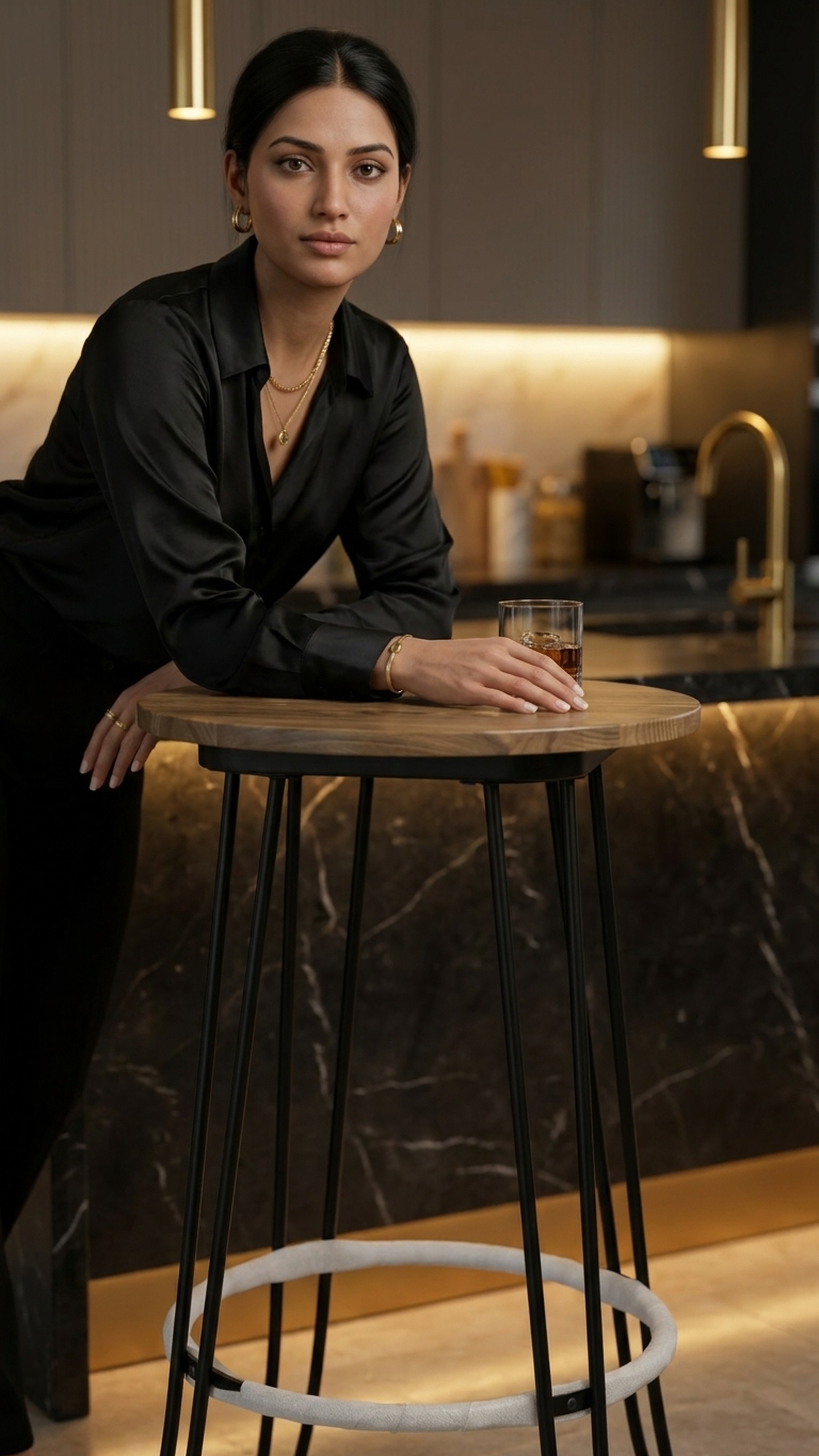 Oslo Hairpin Counter Accent Table - Image 3