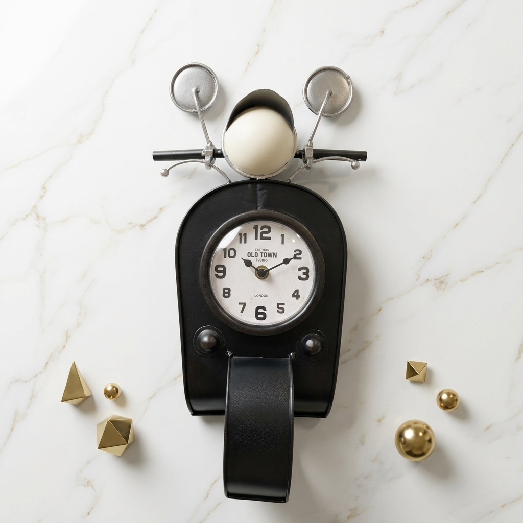 Classic Scooter Wall Clock - Image 3