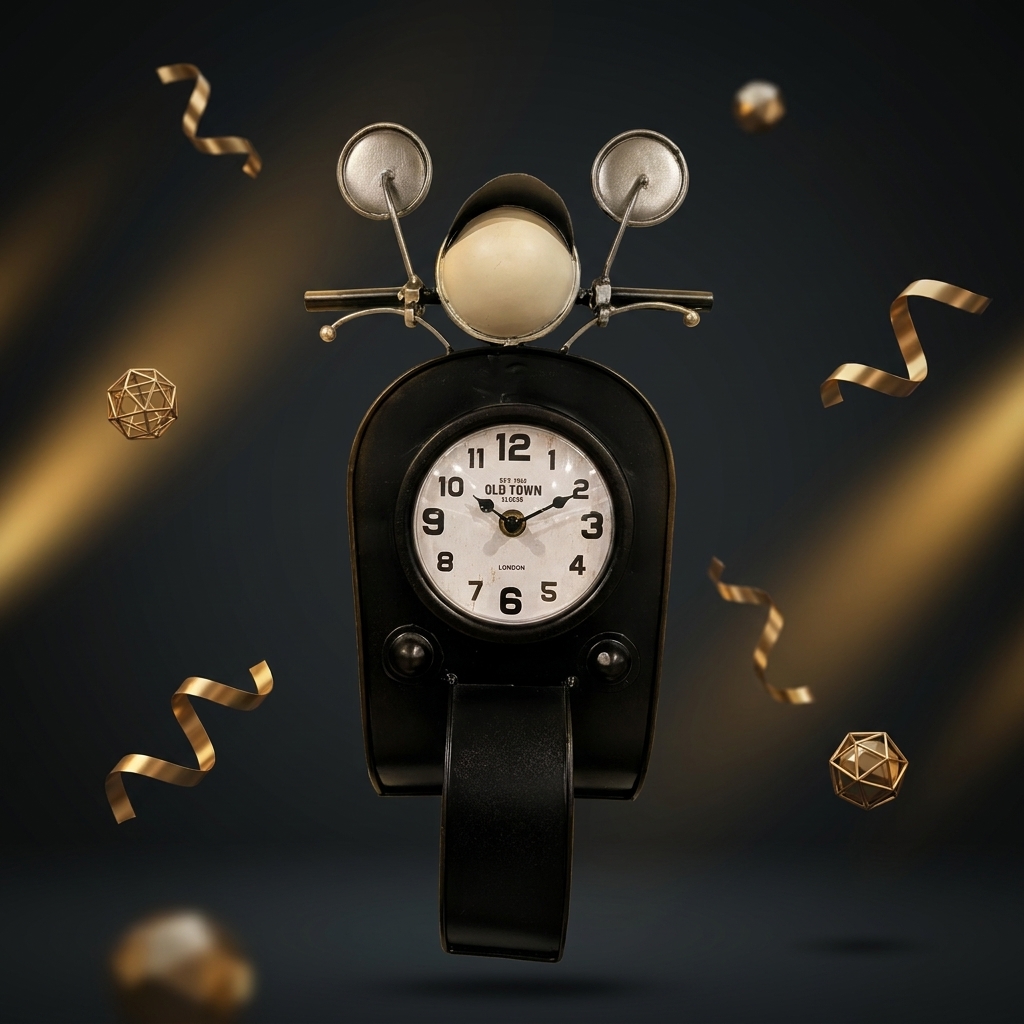 Classic Scooter Wall Clock - Image 4