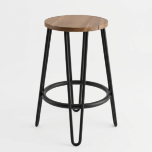 Oslo Hairpin Oak Bar Stool