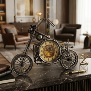 Vintage Chopper Motorcycle Wall Clock