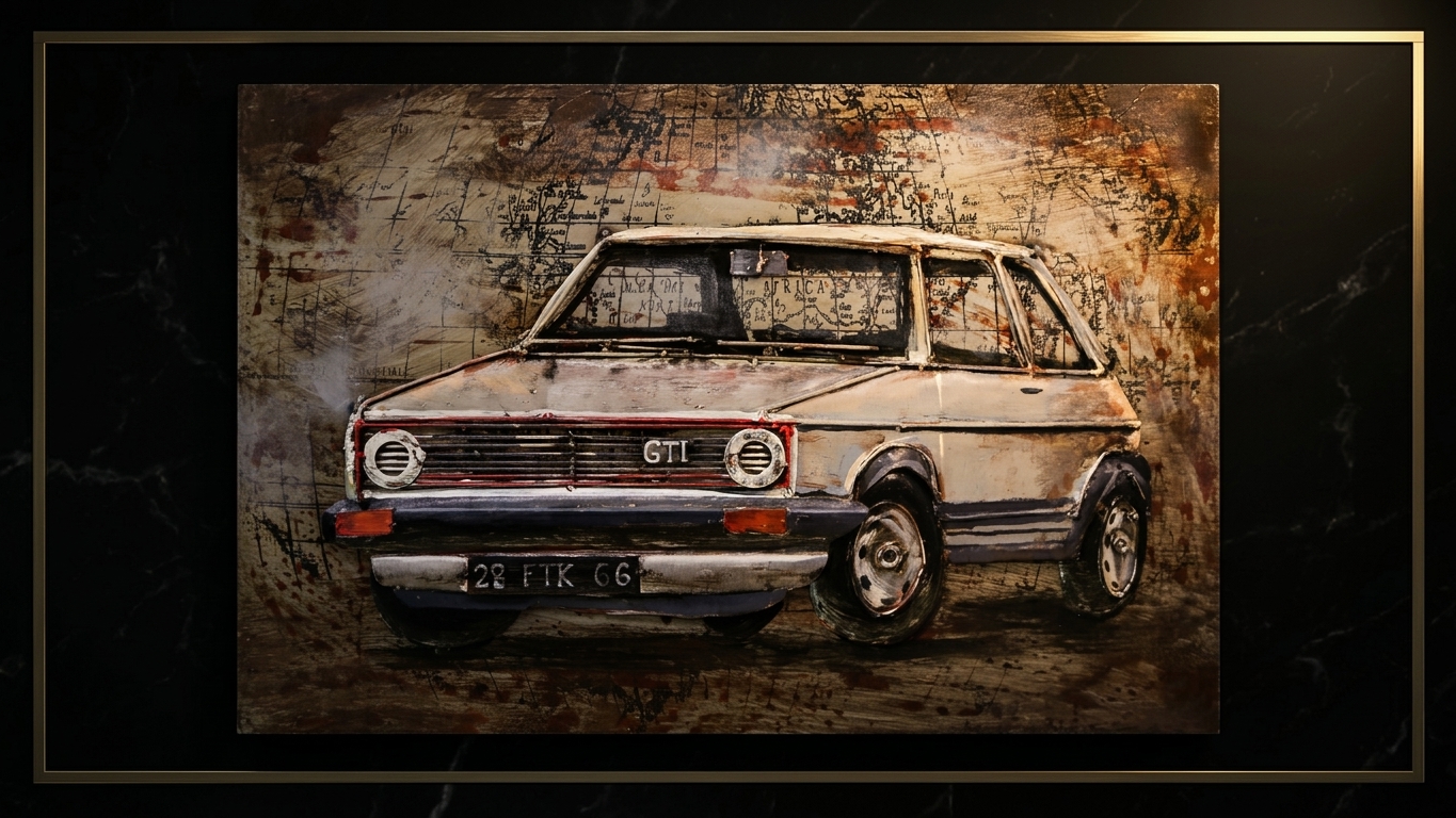 Mk1 GTI Vintage 3D Metal Wall Art