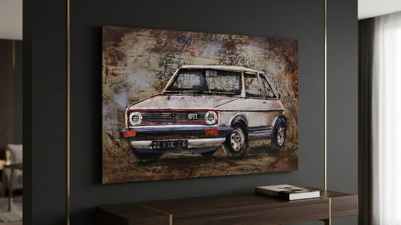 Mk1 GTI Vintage 3D Metal Wall Art - Image 4