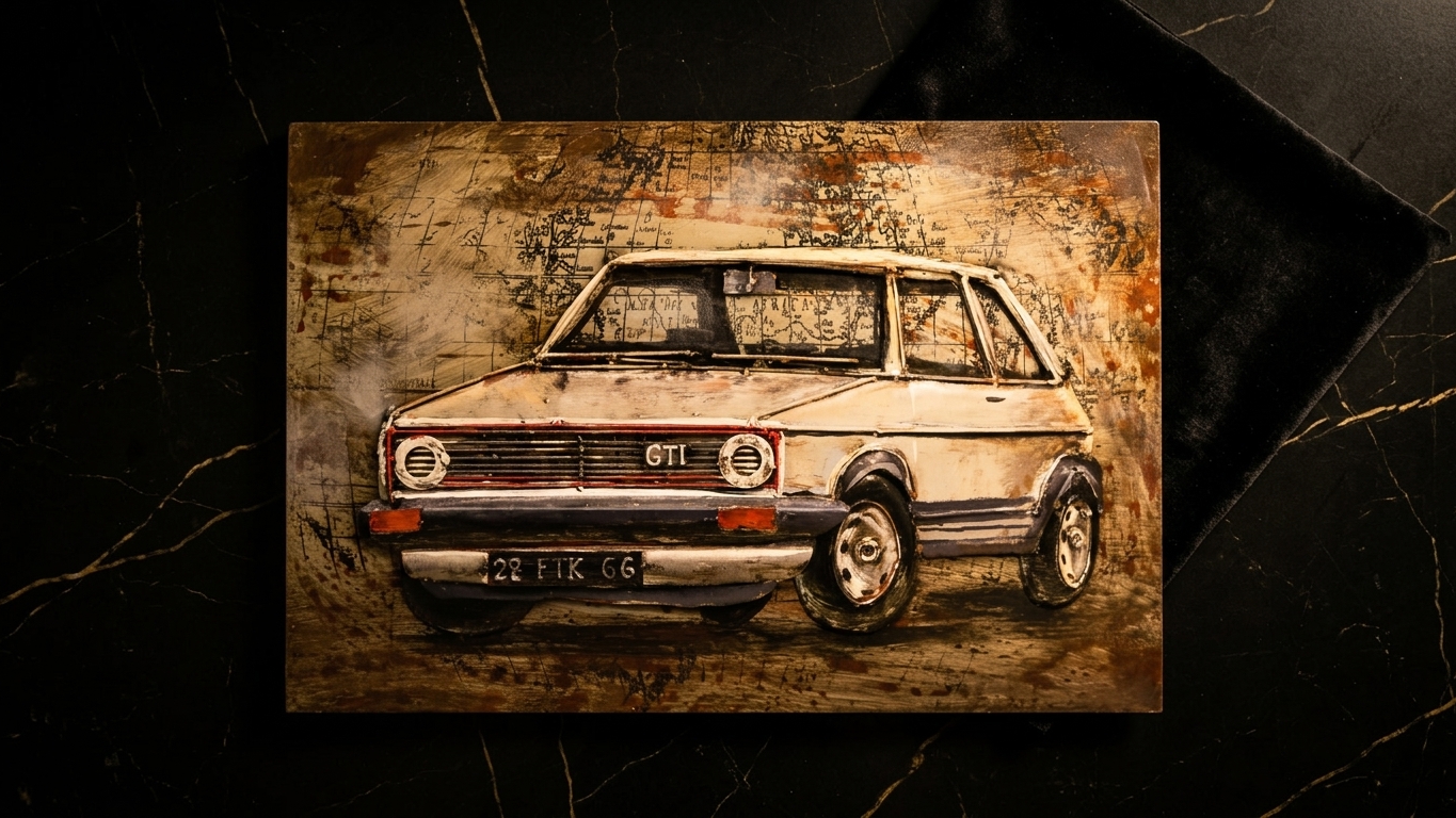 Mk1 GTI Vintage 3D Metal Wall Art - Image 3