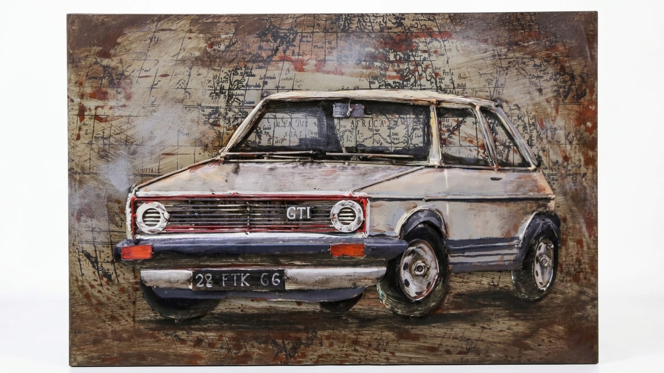 Mk1 GTI Vintage 3D Metal Wall Art - Image 2