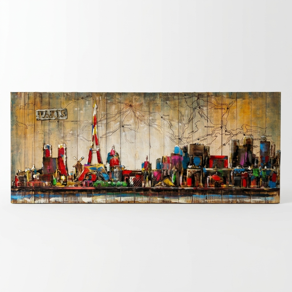 Parisian Skyline 3D Metal Wall Art - Image 2