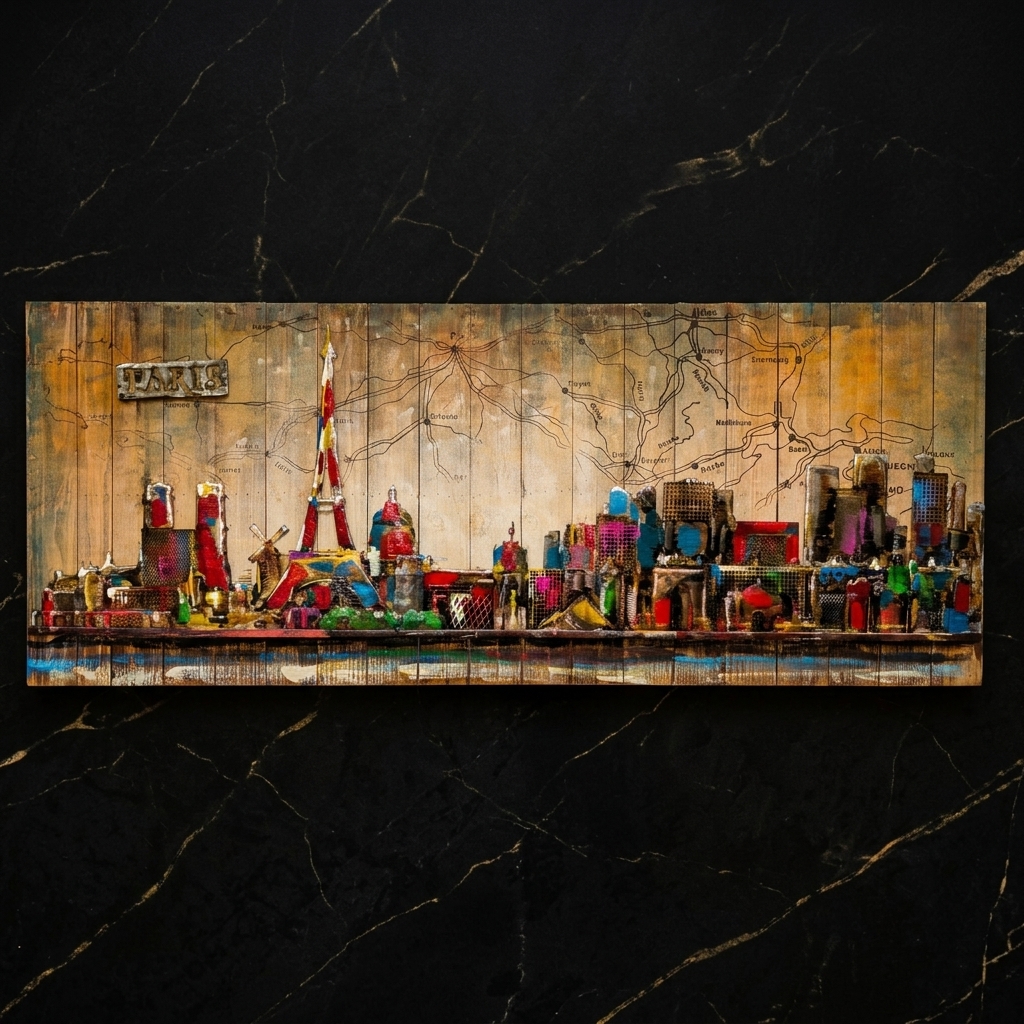 Parisian Skyline 3D Metal Wall Art - Image 3